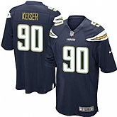 Nike Men & Women & Youth Chargers #90 Keiser Navy Blue Team Color Game Jersey